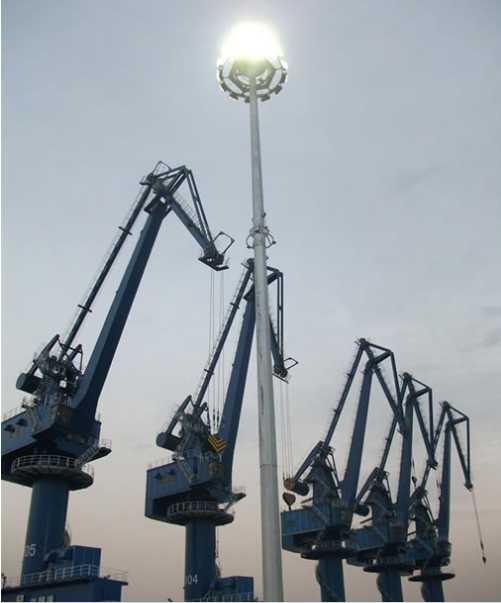 泾川县青岛船港高杆灯亮化